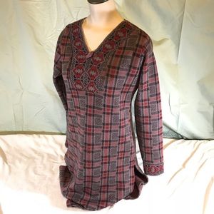 KLO WINI COLLECTION Indian Art Long Sweater Dress